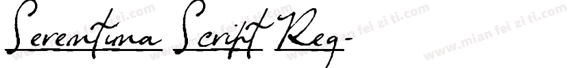 Serentina Script Reg字体转换